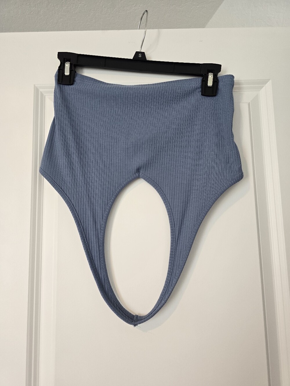 Blue Halter Crop Top